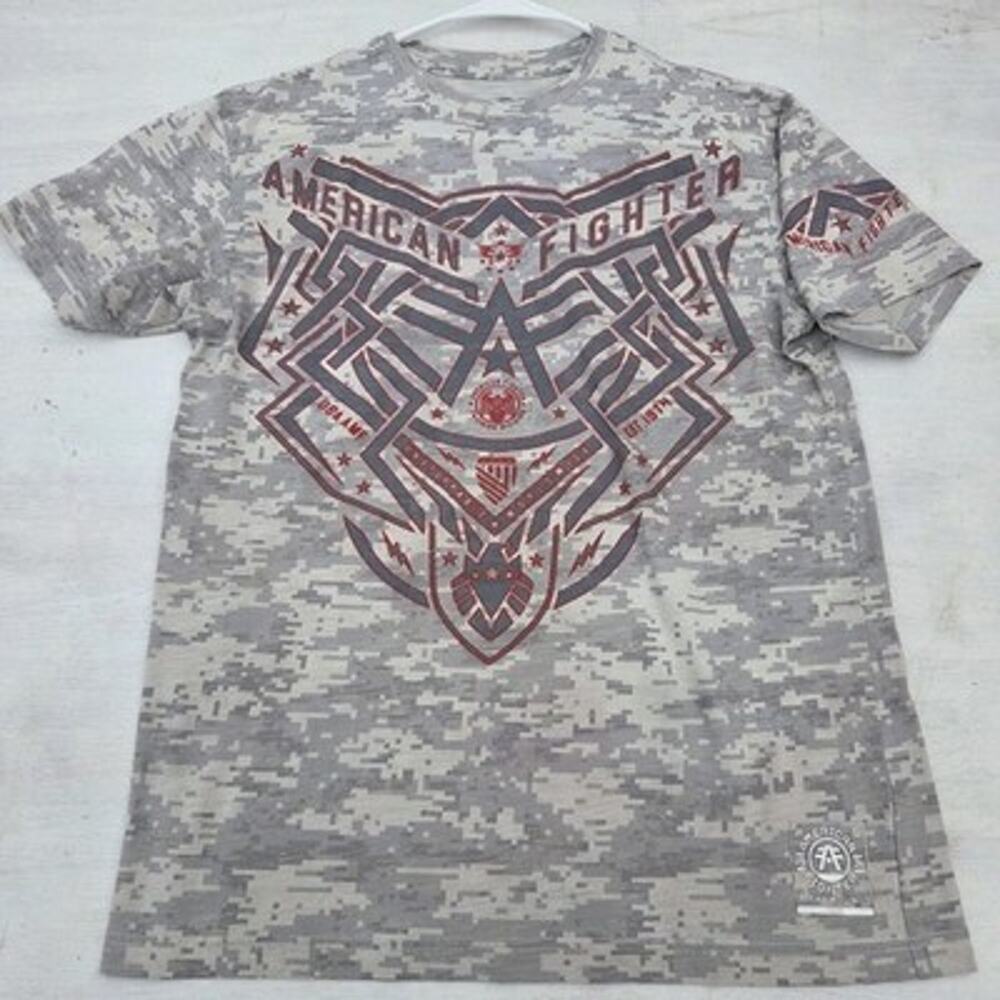 AMERICAN FIGHTER Buckle T-Shirt Men’s Medium Graphic Athletic Premium Biker UFC